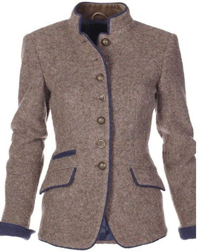 Valeria | Elegante Strickjacke mit hohem Kragen