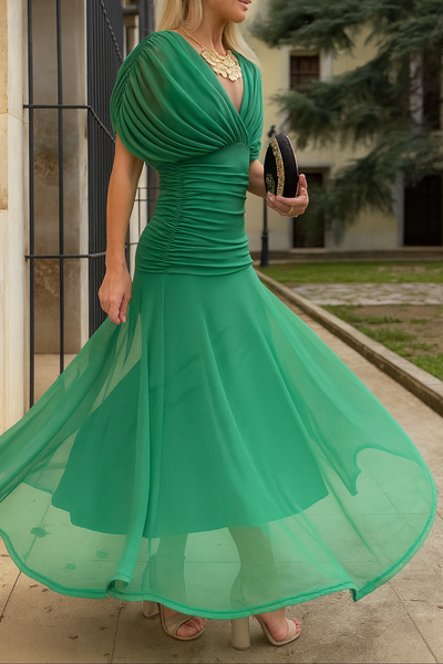 Elegantes Boutonniere-Kleid aus Mesh für Damen