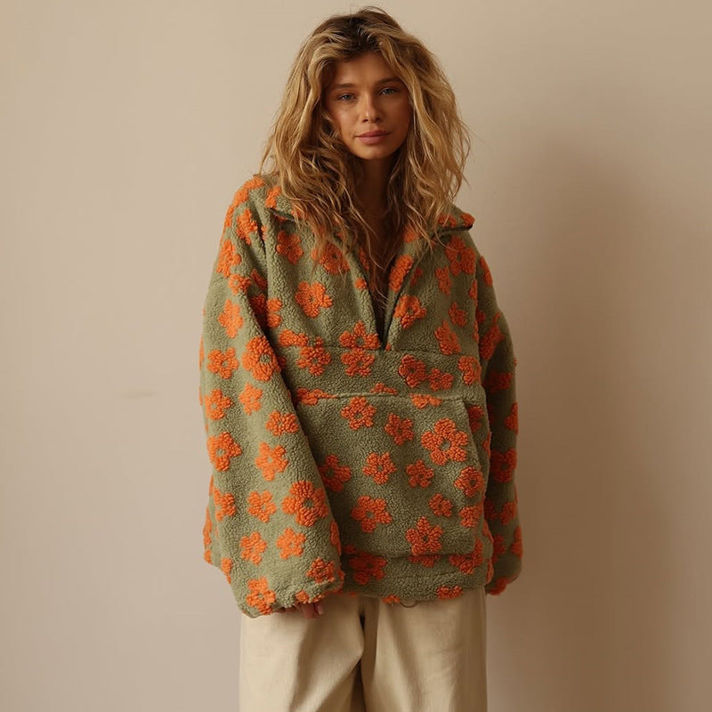 Daisy - Blume Fleece-Pullover