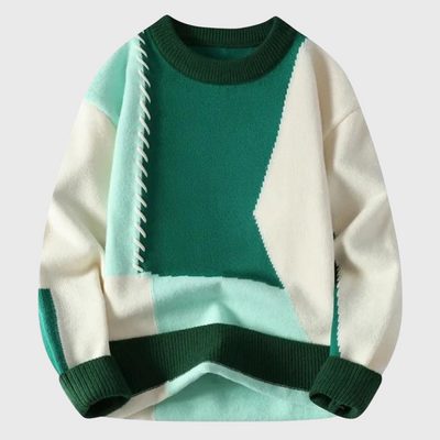 Sweter patchworkowy