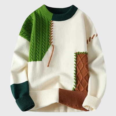 Sweter patchworkowy