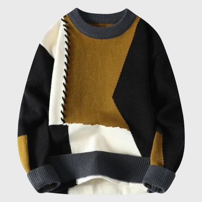 Sweter patchworkowy