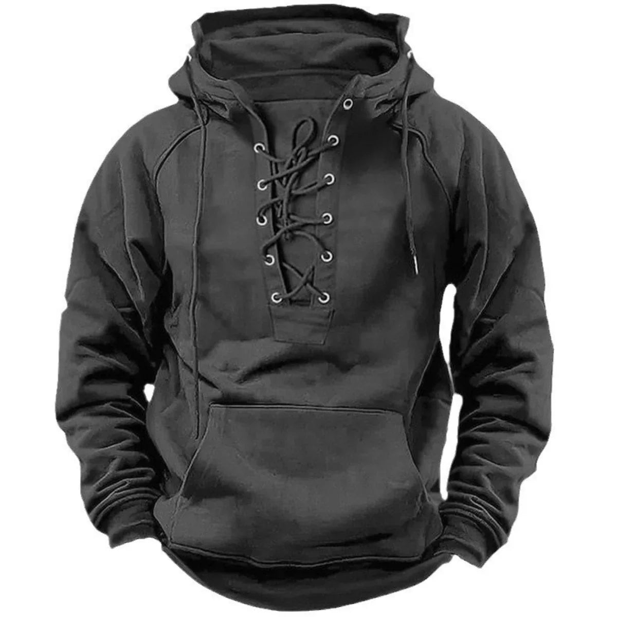 Leon™ - Retro-Outdoor-Kapuzenpullover mit Schnürsenkeln, für Herbst und Winter konzipiert