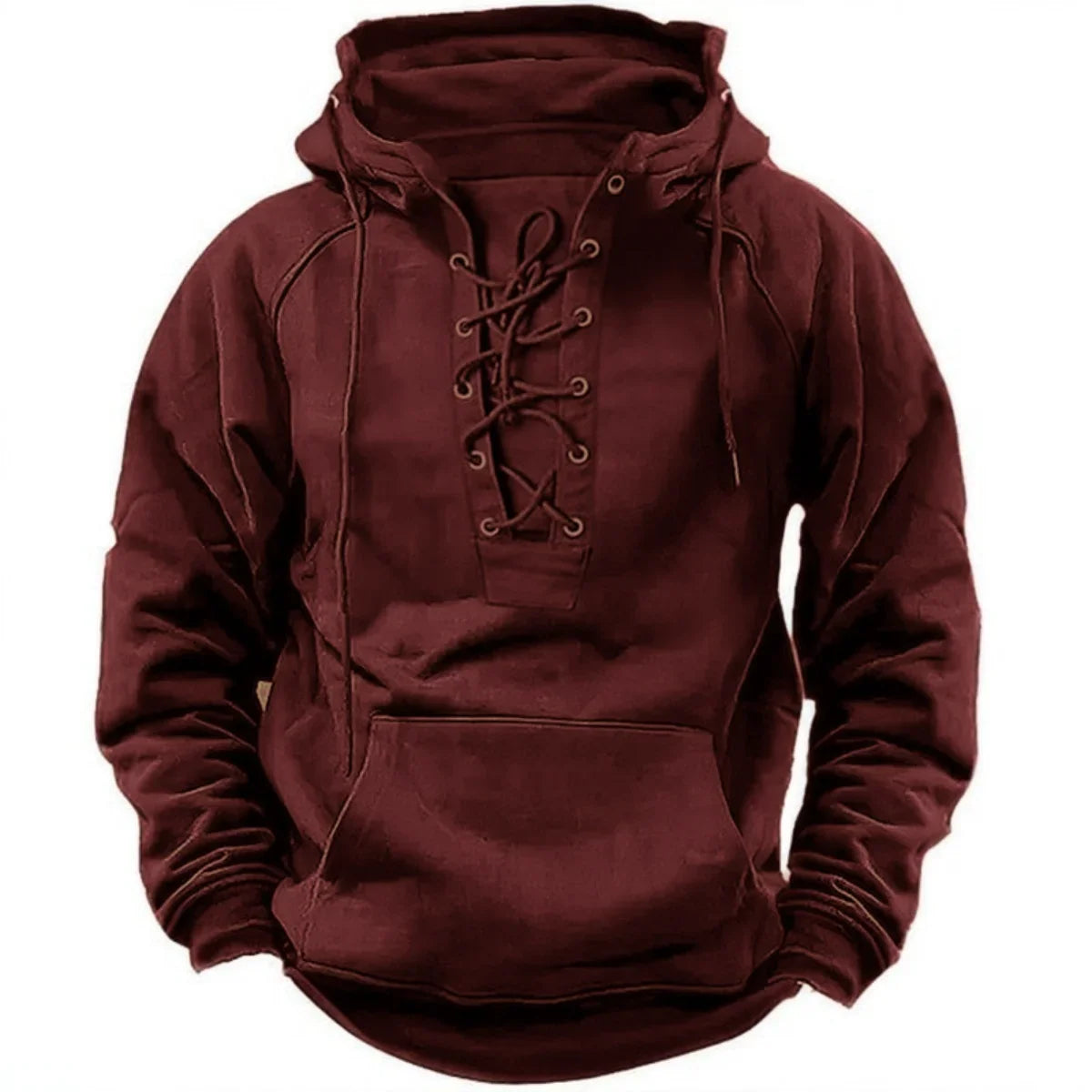 Leon™ - Retro-Outdoor-Kapuzenpullover mit Schnürsenkeln, für Herbst und Winter konzipiert
