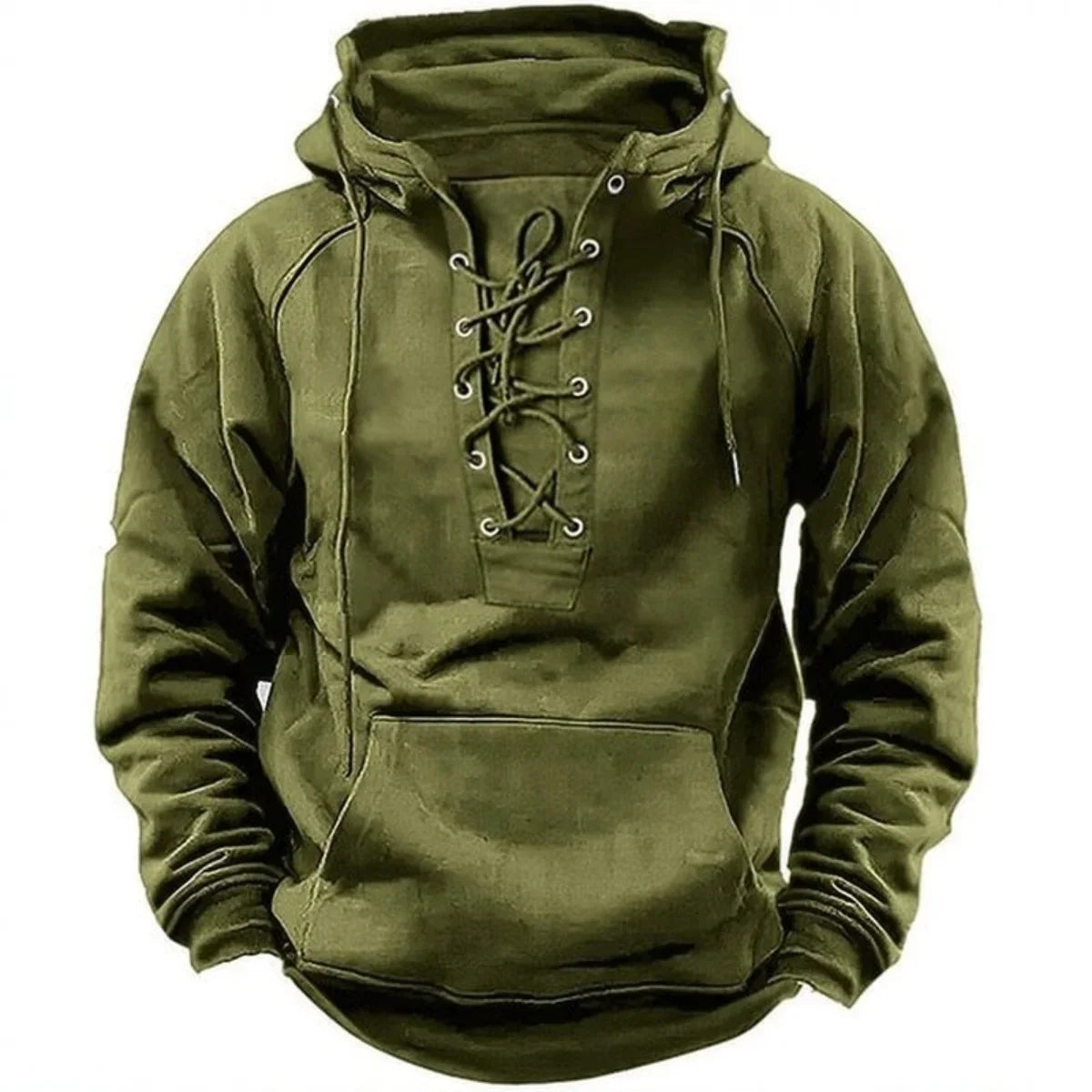Leon™ - Retro-Outdoor-Kapuzenpullover mit Schnürsenkeln, für Herbst und Winter konzipiert