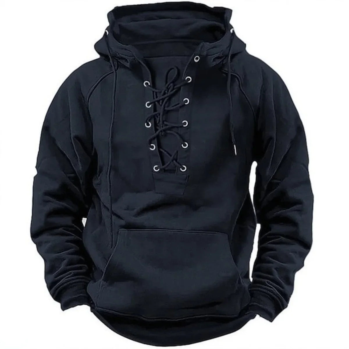 Leon™ - Retro-Outdoor-Kapuzenpullover mit Schnürsenkeln, für Herbst und Winter konzipiert