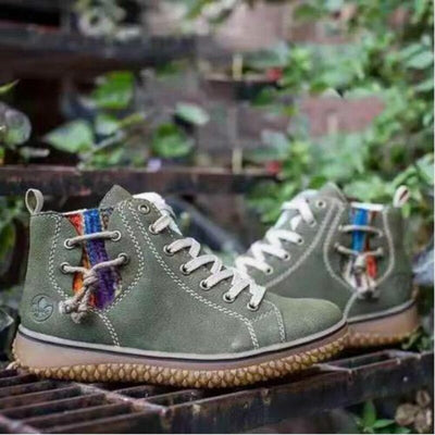 Wasserdichte orthopädische Damenstiefeletten im Retro-Stil