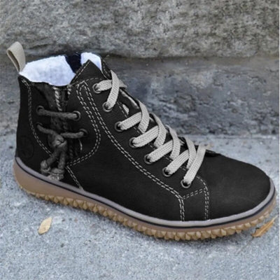 Wasserdichte orthopädische Damenstiefeletten im Retro-Stil
