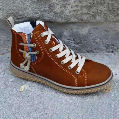 Wasserdichte orthopädische Damenstiefeletten im Retro-Stil