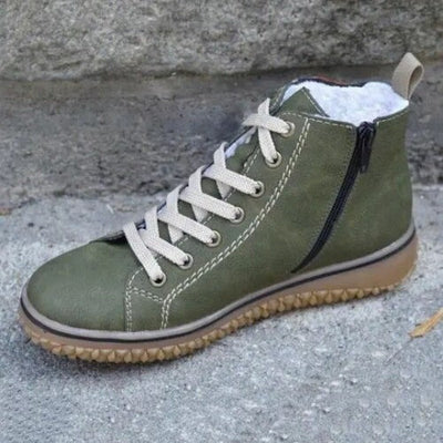 Wasserdichte orthopädische Damenstiefeletten im Retro-Stil
